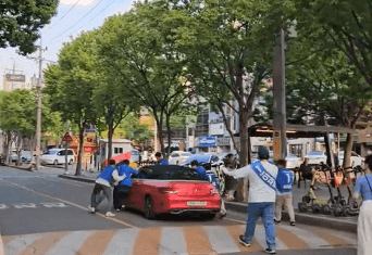 이재명 대구유세현장 차량테러 … 4명 부상 